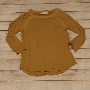 Rose & Olive Gold Glimmer 3/4th Sleeve Top